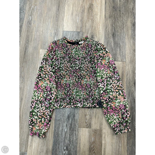 Blouse Long Sleeve By Dex In Floral Print, Size: S