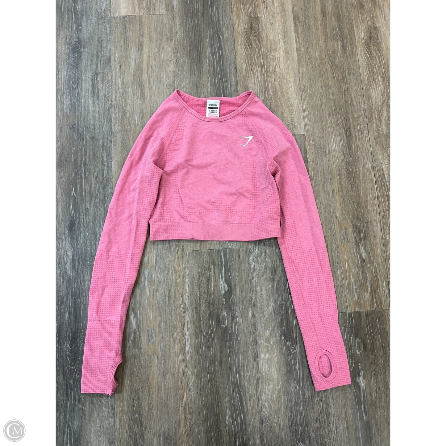 Athletic Top Long Sleeve Crewneck By Gym Shark In Pink, Size: S
