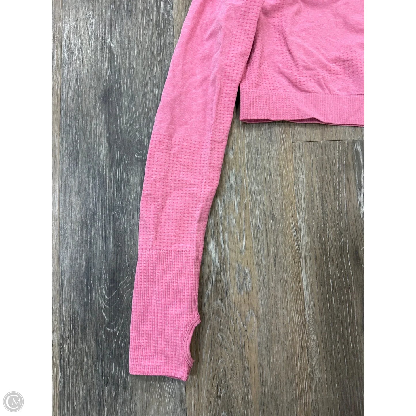 Athletic Top Long Sleeve Crewneck By Gym Shark In Pink, Size: S
