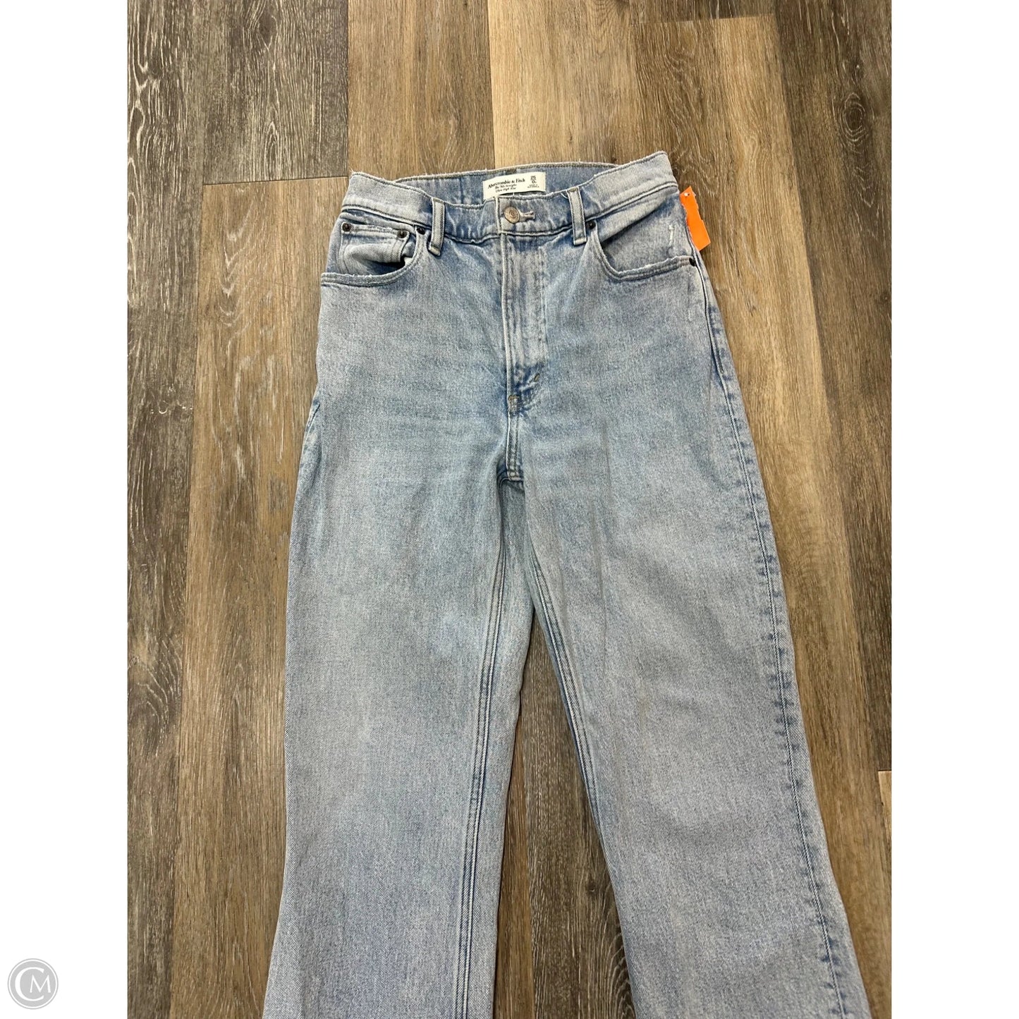 Jeans Straight By Abercrombie And Fitch In Blue Denim, Size: 0