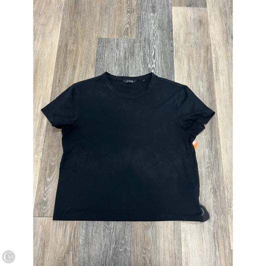 Top Short Sleeve By Cuts In Black, Size: S