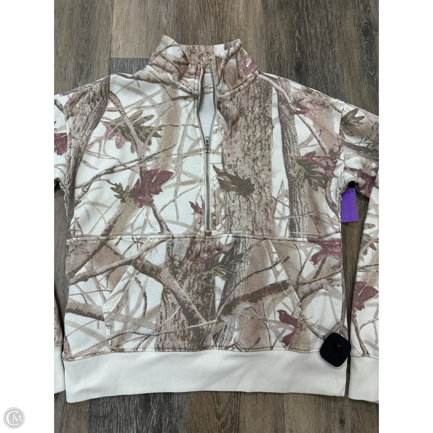 Sweatshirt Collar By Thread And Supply In Camouflage Print, Size: S