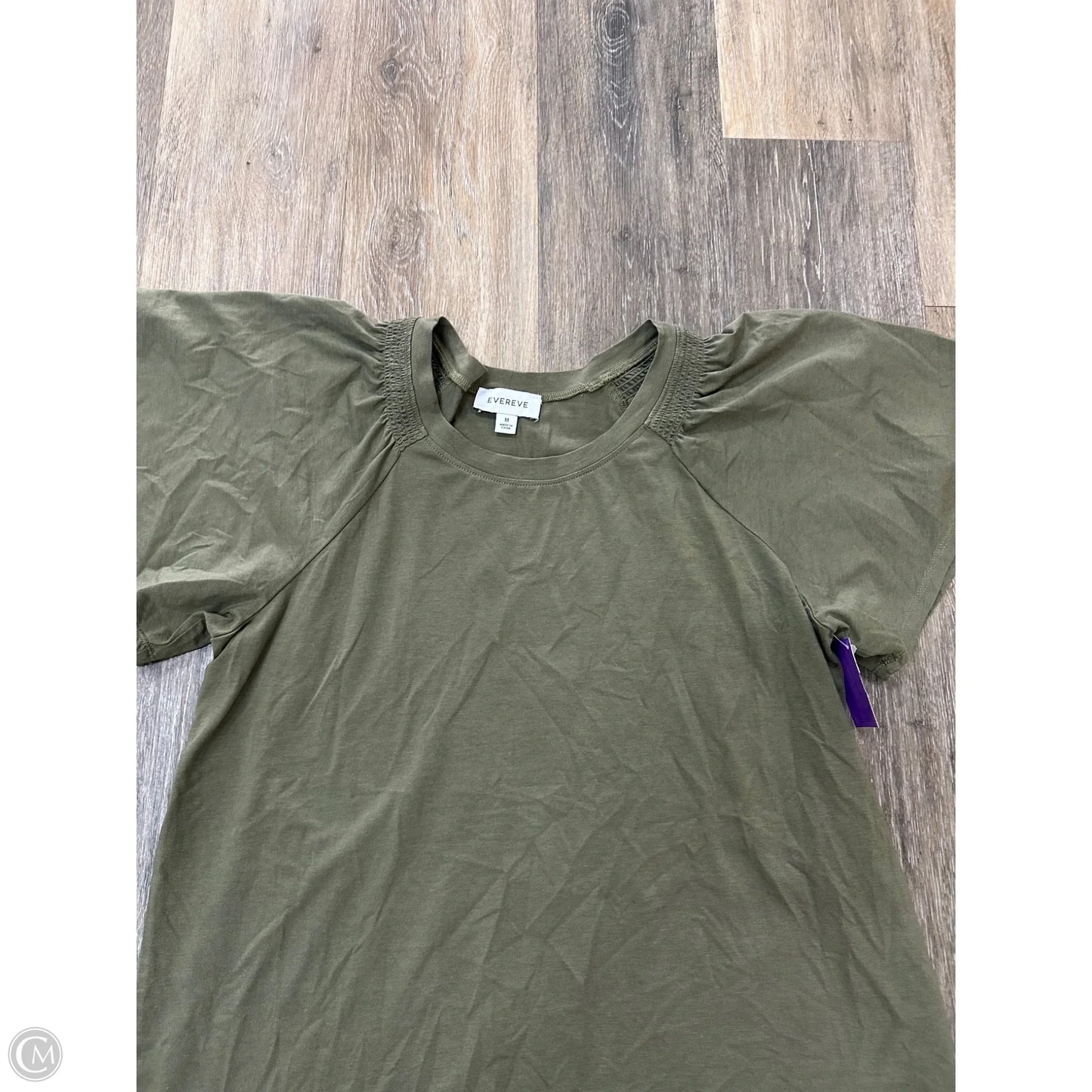 Blouse Short Sleeve By Evereve In Green, Size: M