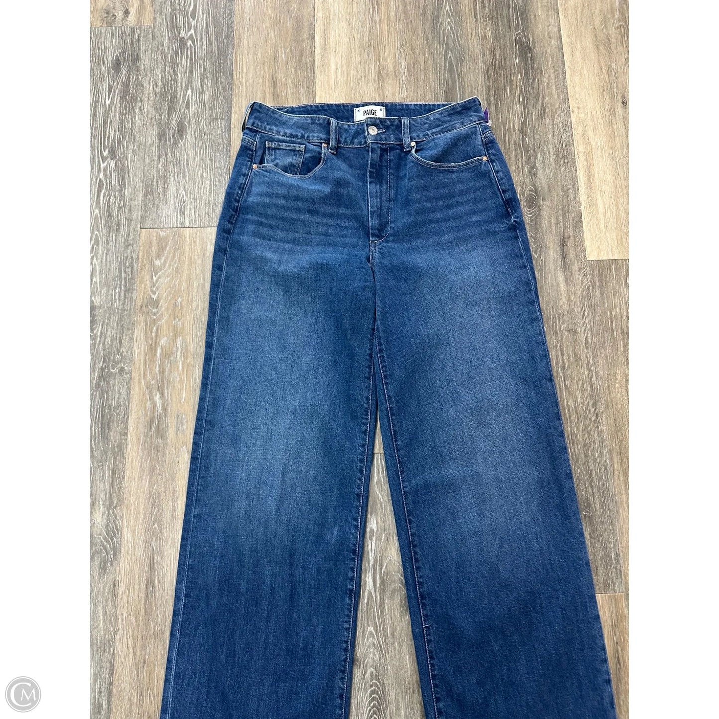 Jeans Wide Leg By Paige In Blue Denim, Size: 12