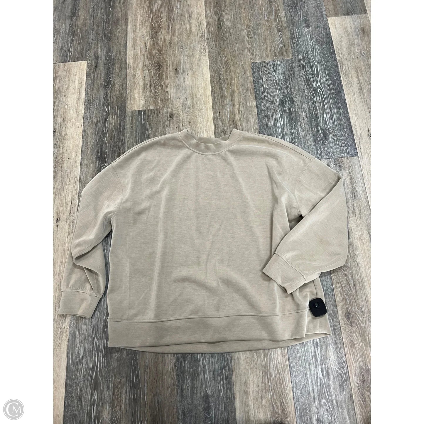 Athletic Sweatshirt Crewneck By Lululemon In Tan, Size: Xl