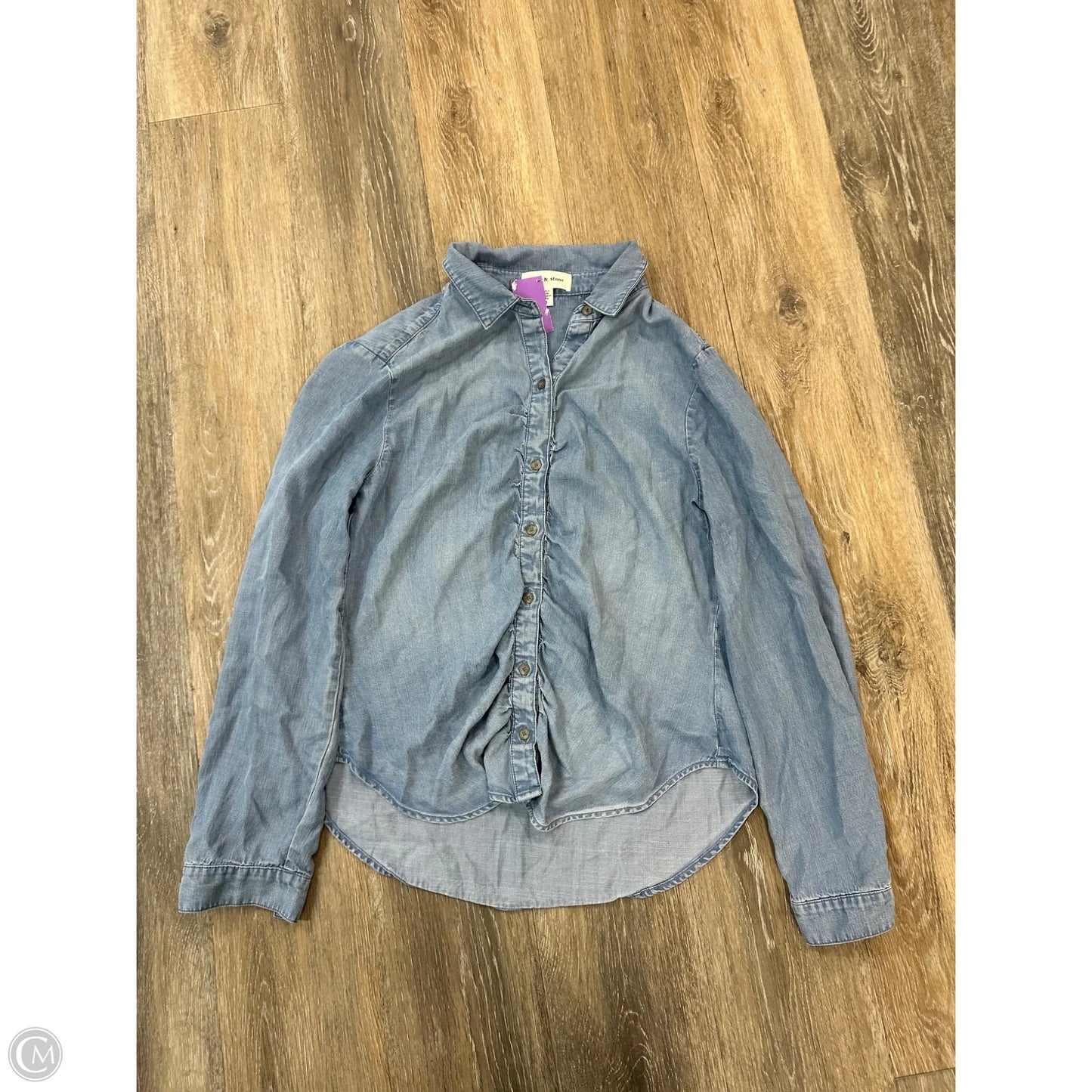 Blouse Long Sleeve By Cloth & Stone In Blue, Size: S