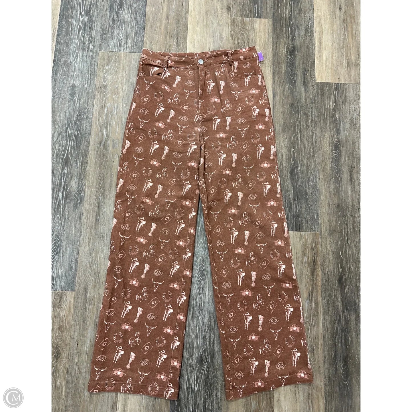 Pants Wide Leg By Bailey Rose In Tan, Size: L