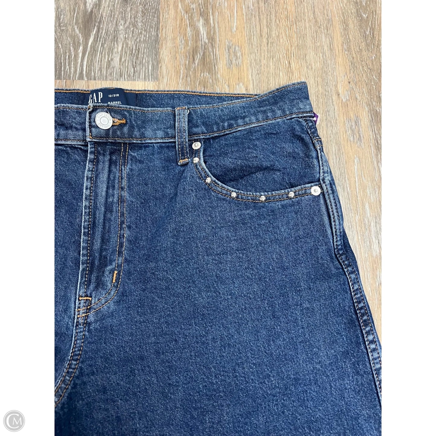 Jeans Wide Leg By Gap In Blue Denim, Size: 12