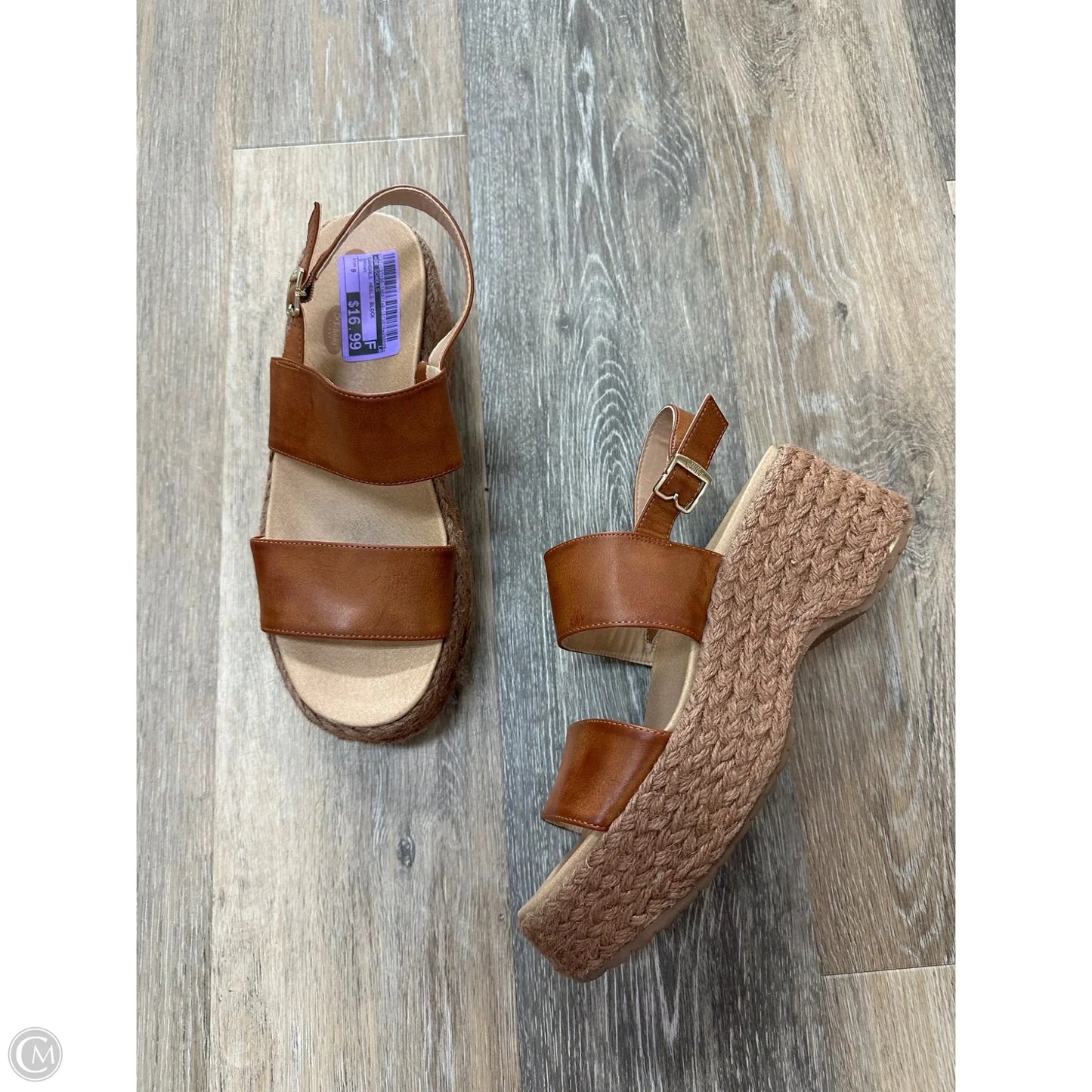Sandals Heels Block By Dr Scholls In Brown, Size: 9