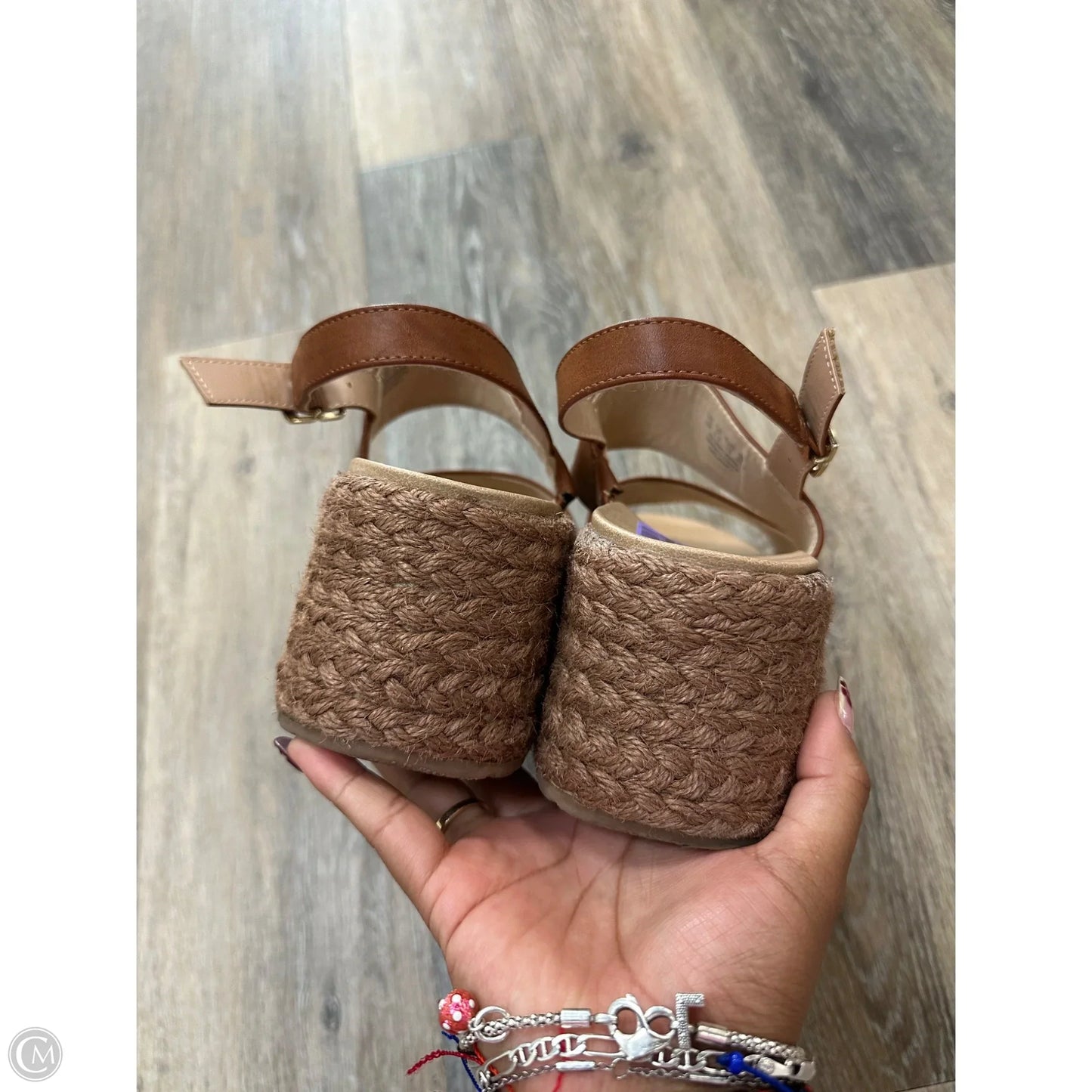 Sandals Heels Block By Dr Scholls In Brown, Size: 9
