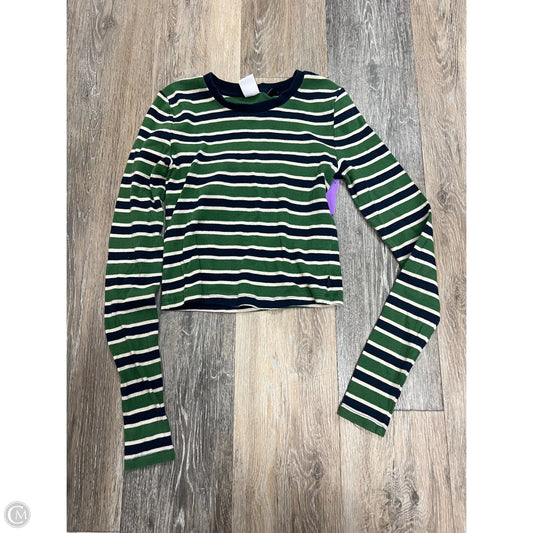 Top Long Sleeve By Tna In Striped Pattern, Size: S
