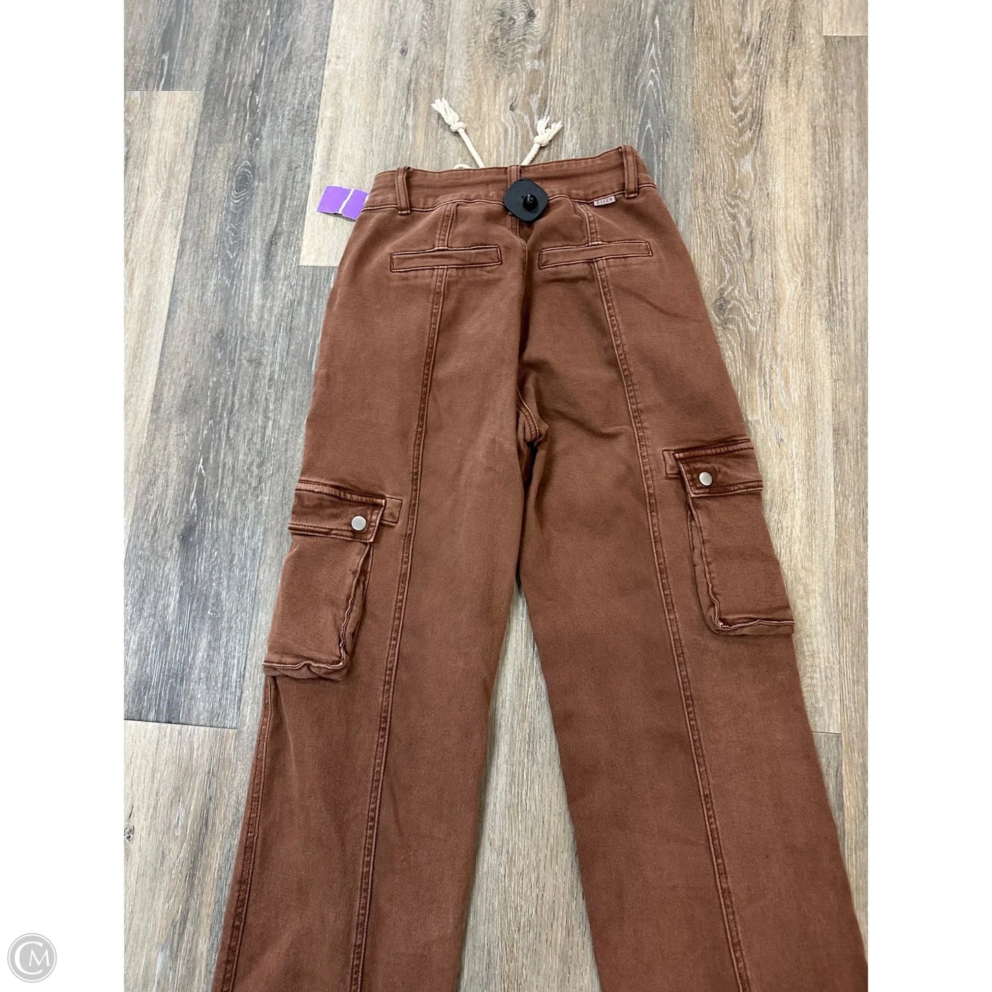 Jeans Straight By Risen In Brown Denim, Size: 2