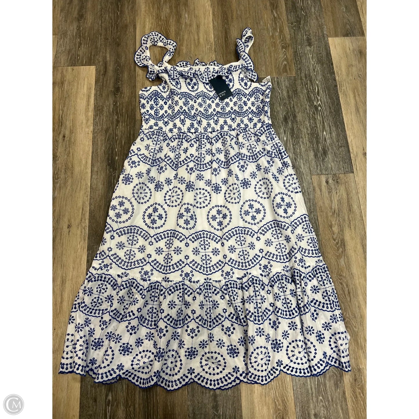 -Dress Casual Maxi By Crown And Ivy In Blue & White, Size: 2x
