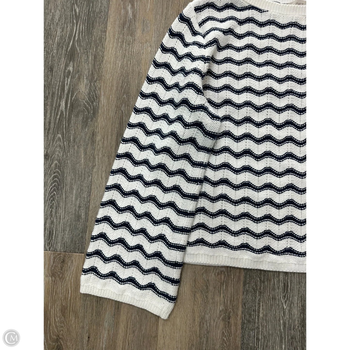 Sweater By Loft In Blue & White, Size: Xl