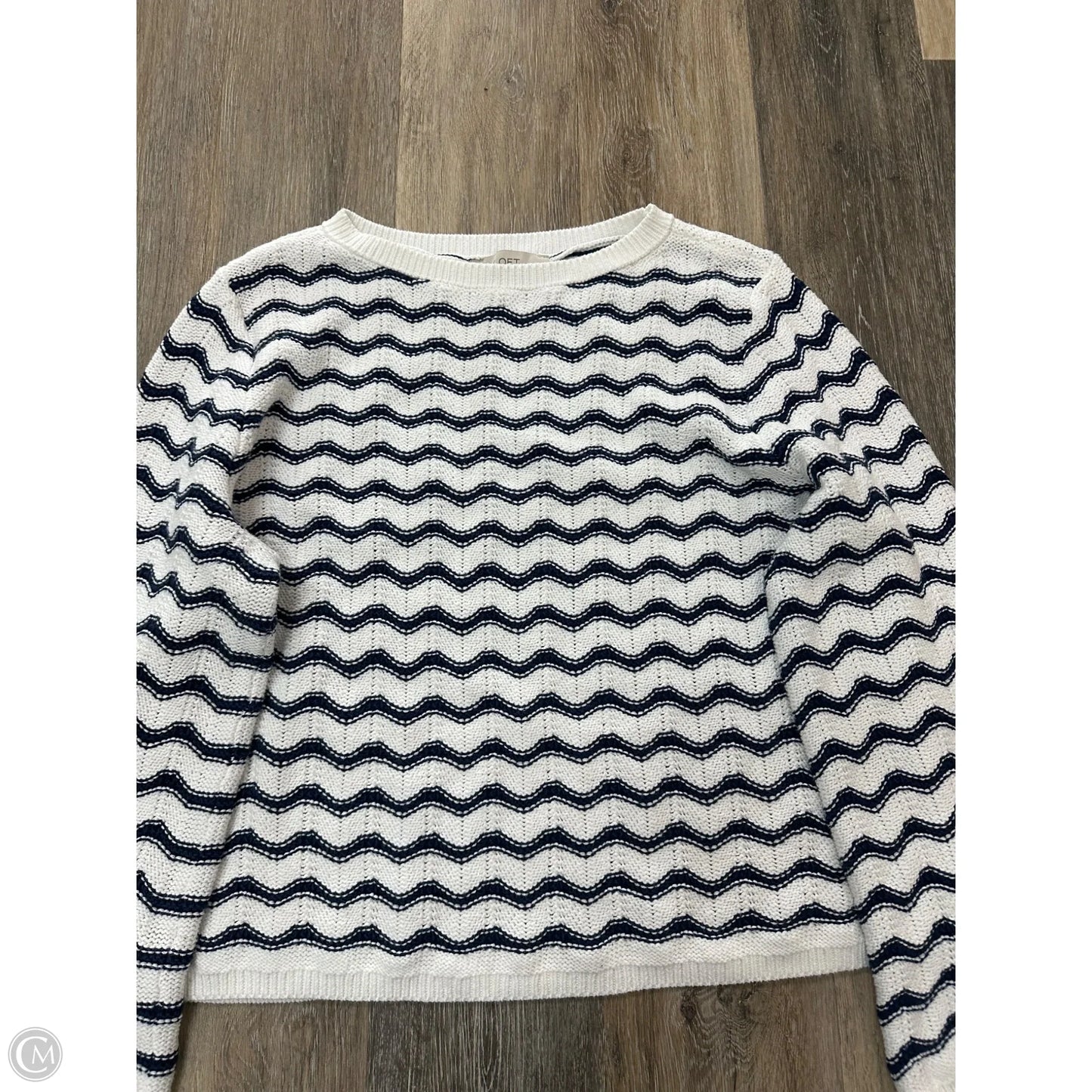 Sweater By Loft In Blue & White, Size: Xl