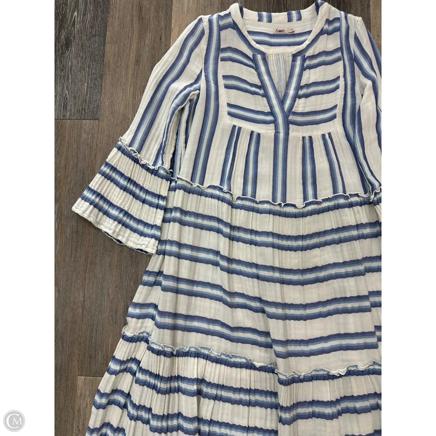 Dress Casual Maxi By Faherty In Striped Pattern, Size: S