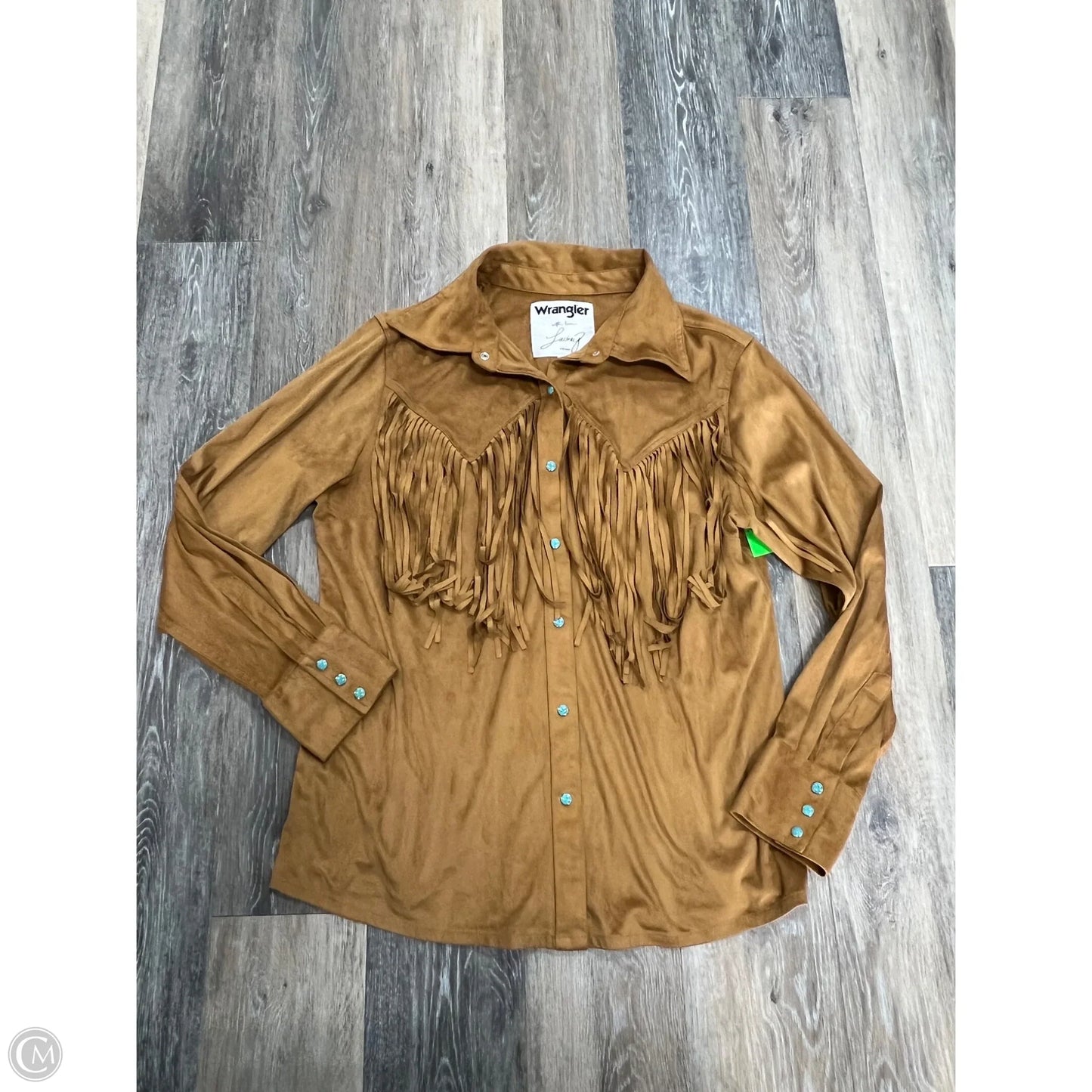 Jacket Shirt By Wrangler x Lainey Wilson In Tan, Size: Xl