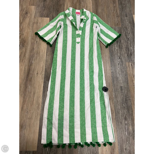 Dress Designer By Kate Spade In Green & White, Size: Xxs