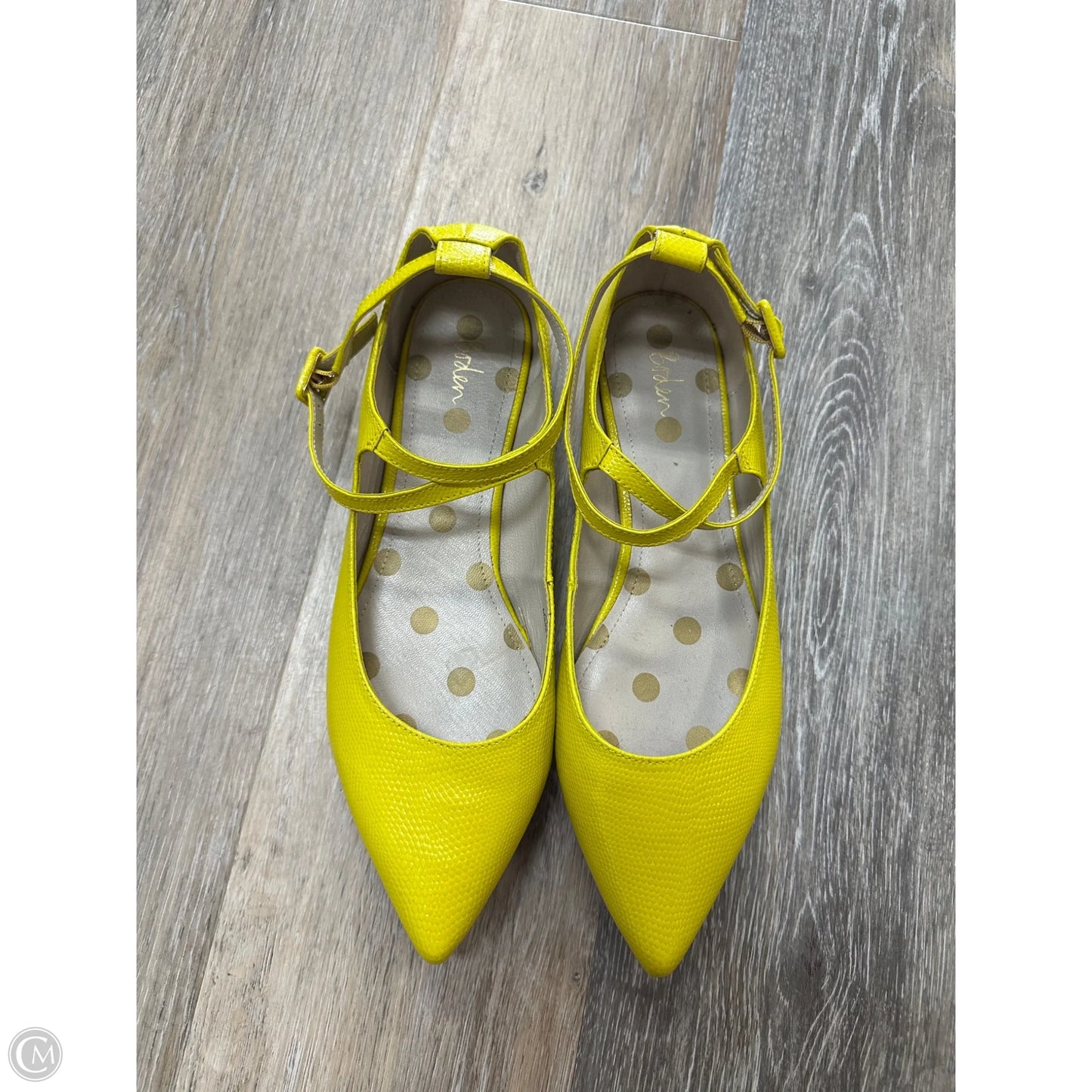 Shoes Flats By Boden In Yellow, Size: 11