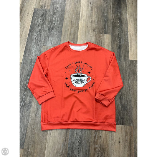 Top Long Sleeve By Clothes Mentor In Orange, Size: Xl