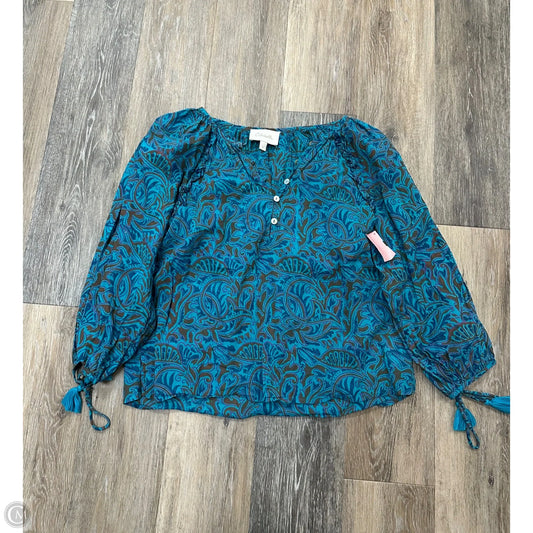 Blouse Long Sleeve By Cleobella In Blue, Size: S