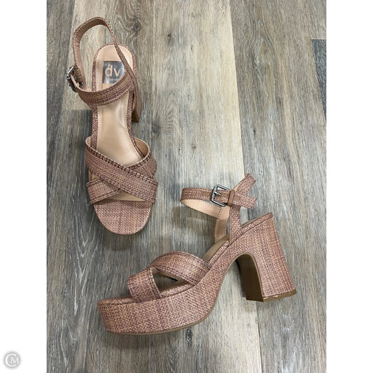 Sandals Heels Block By Dolce Vita In Pink, Size: 9.5