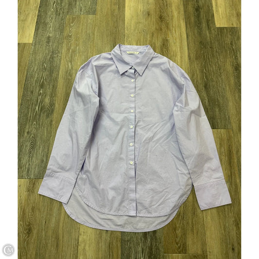 Blouse Long Sleeve By 7diamonds In Purple, Size: M