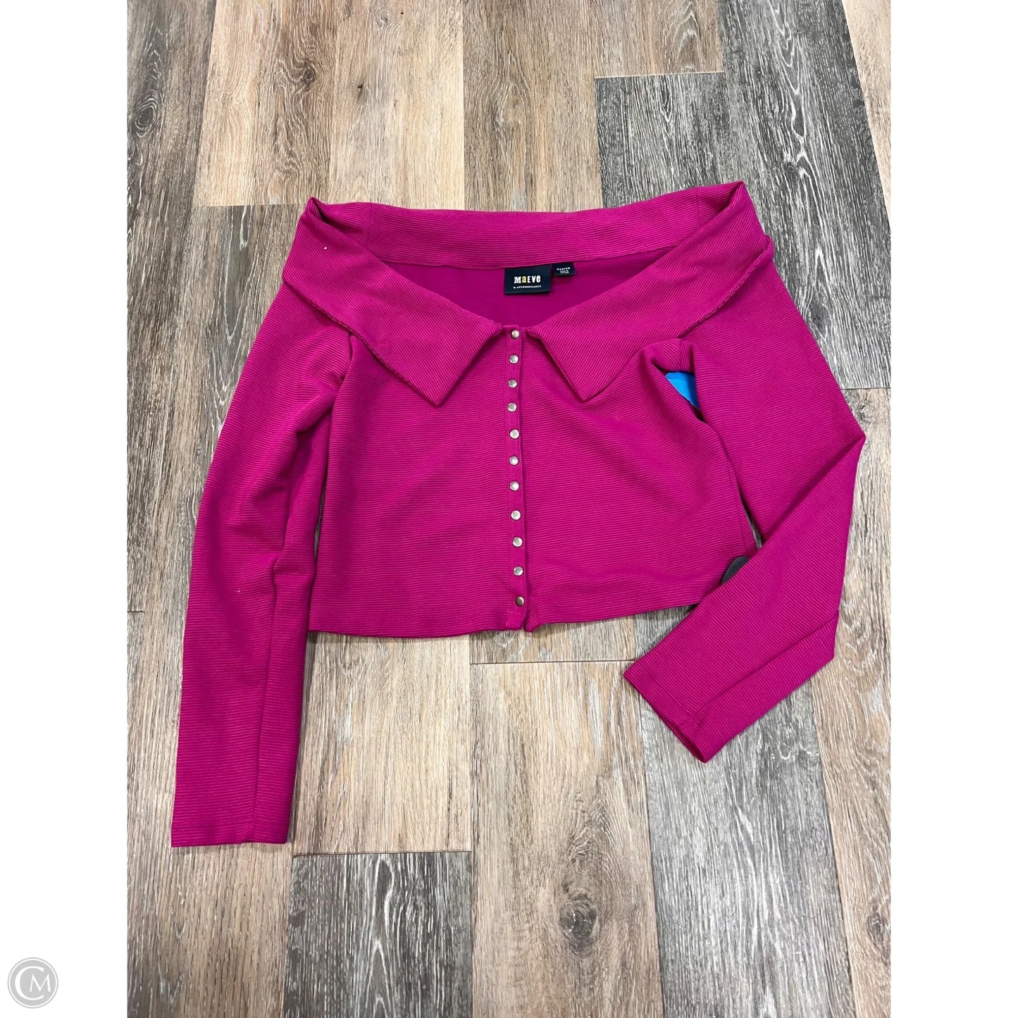 Top Long Sleeve By Maeve In Pink, Size: M