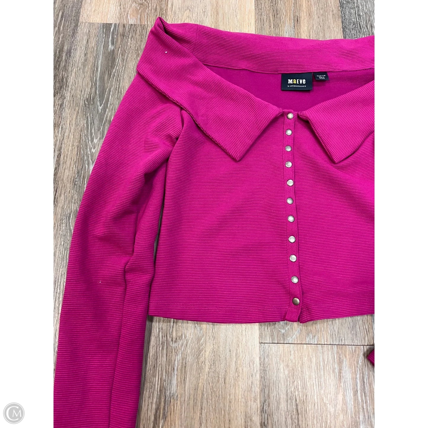 Top Long Sleeve By Maeve In Pink, Size: M