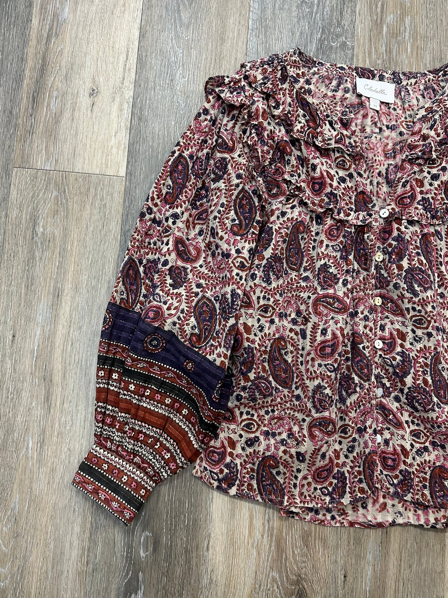 Blouse Long Sleeve By Cleobella In Floral Print, Size: Xs