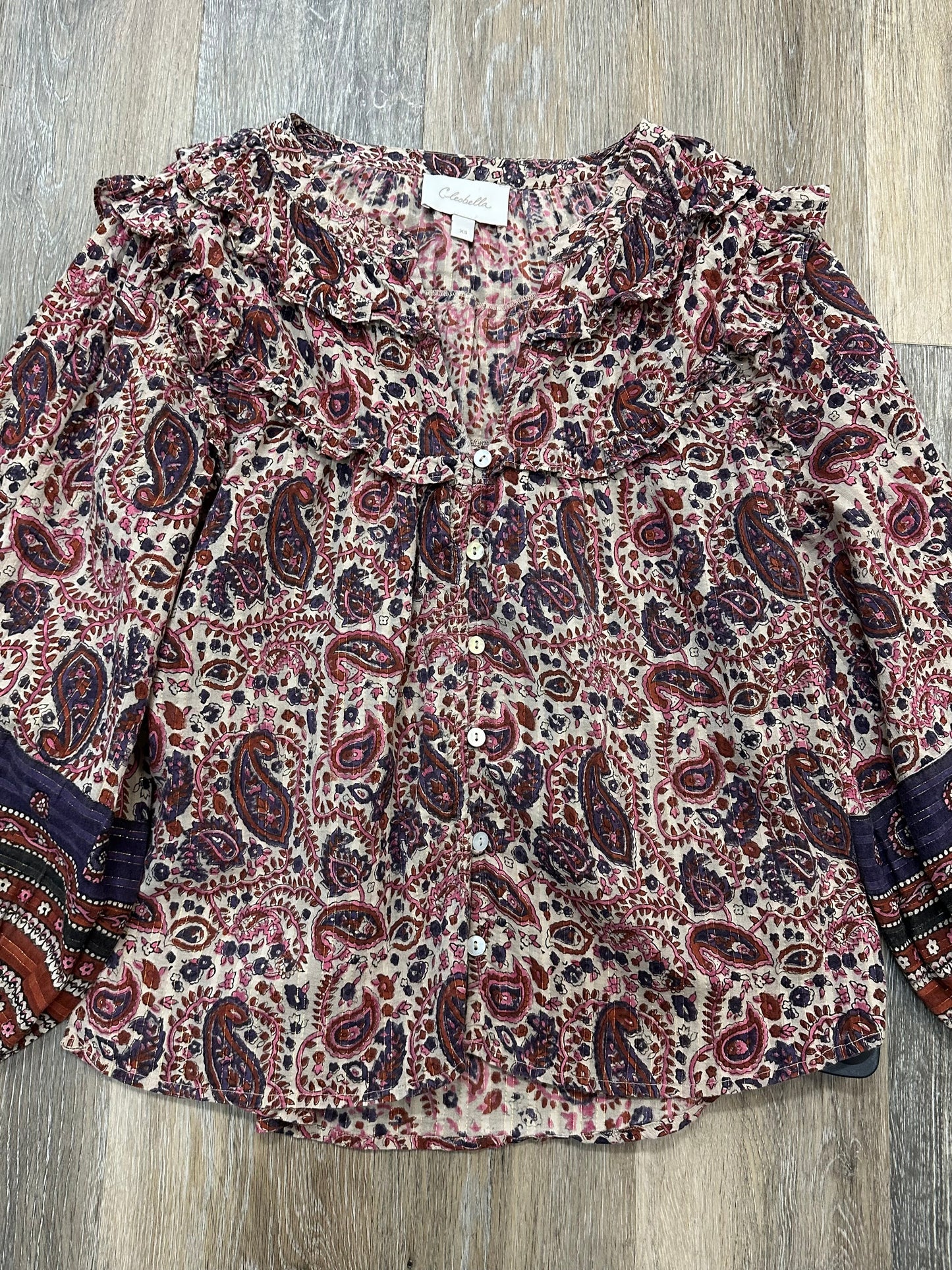 Blouse Long Sleeve By Cleobella In Floral Print, Size: Xs
