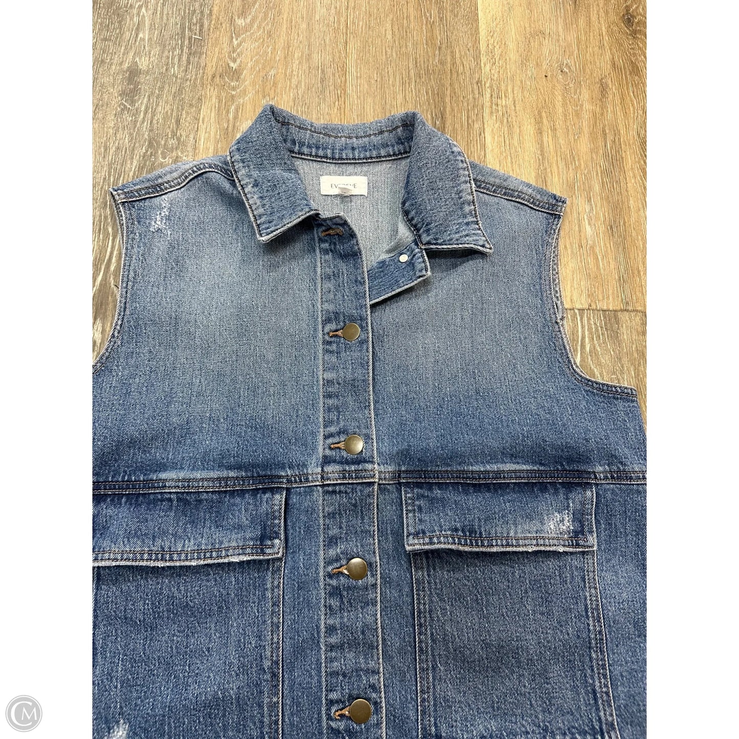 Vest Other By Evereve In Blue Denim, Size: S