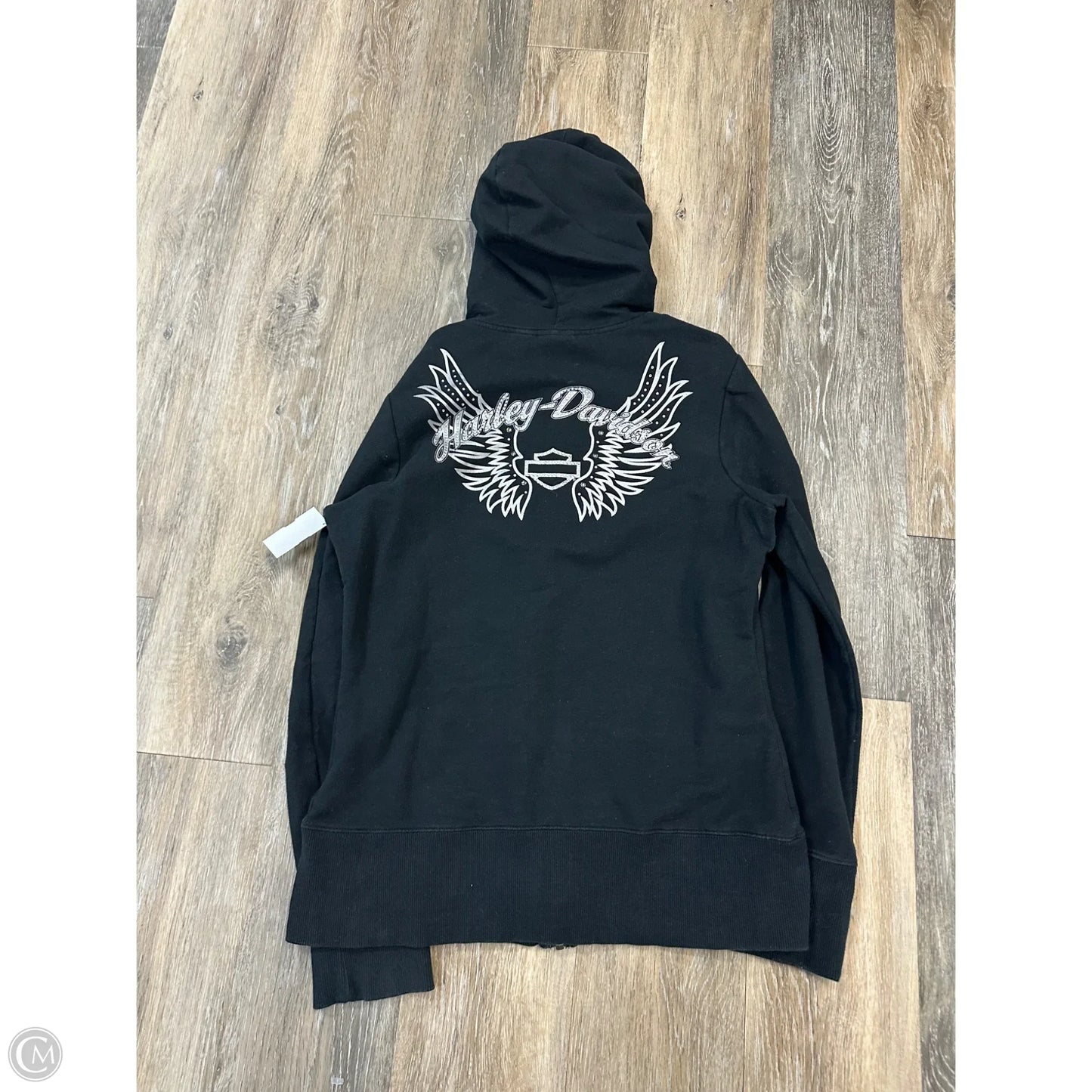 Sweatshirt Hoodie By Harley Davidson In Black, Size: M