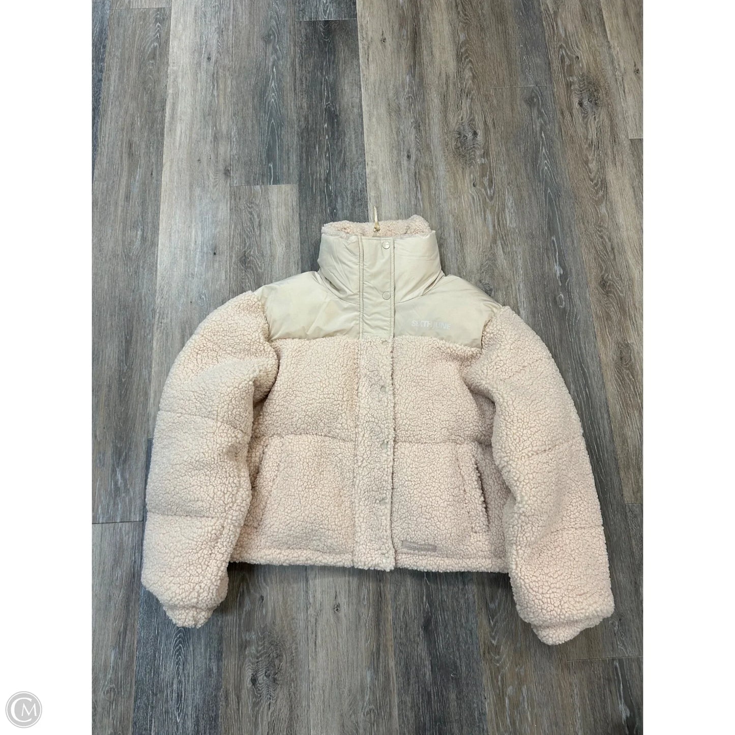 Coat Puffer & Quilted By Sixth June In Cream, Size: M