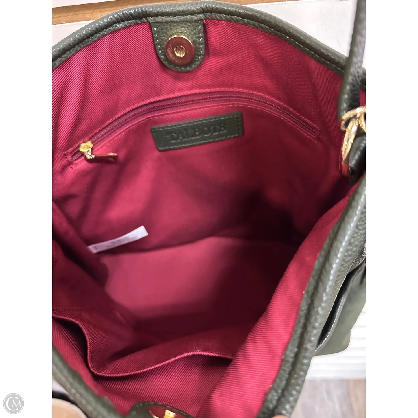 Handbag Leather By Talbots, Size: Medium