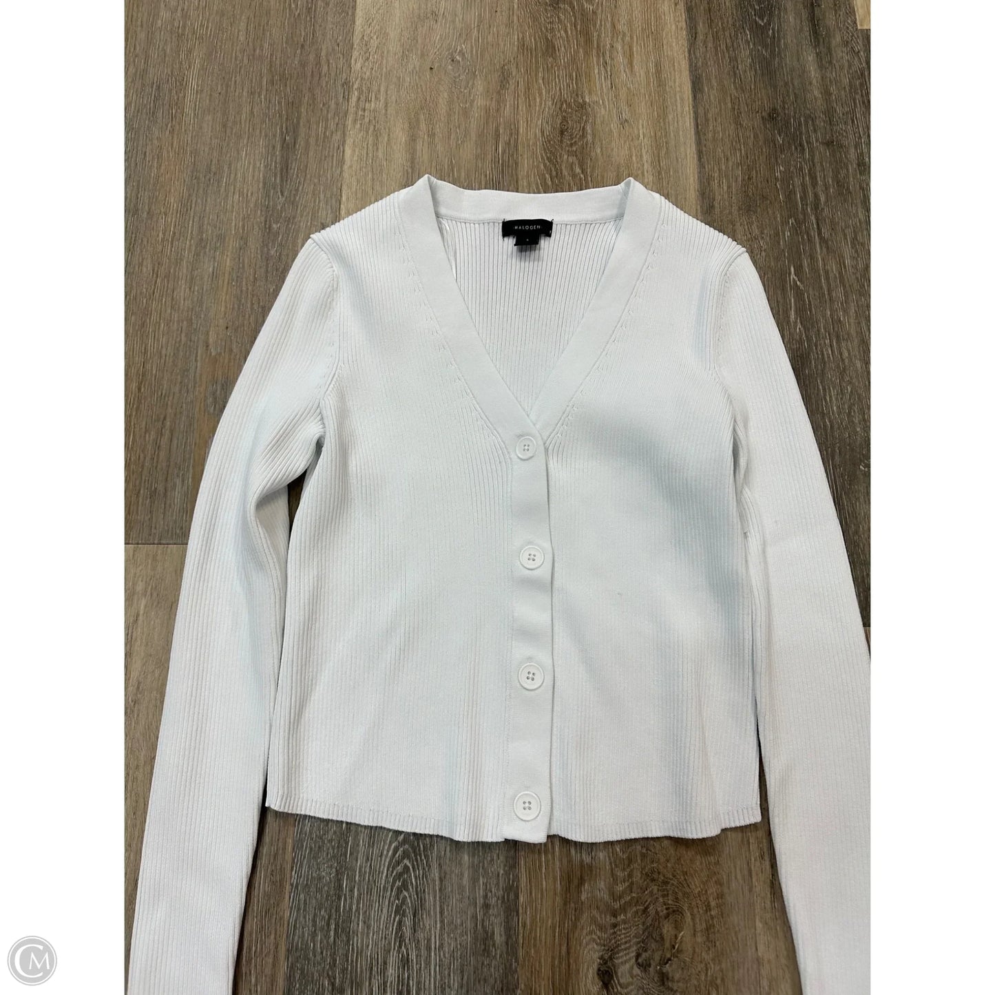 Sweater Cardigan By Halogen In White, Size: S