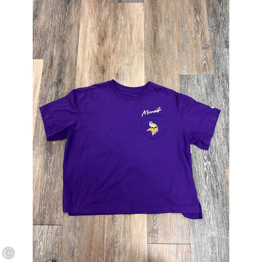 -Athletic Top Short Sleeve By Nike NFL Apparel In Purple, Size: L