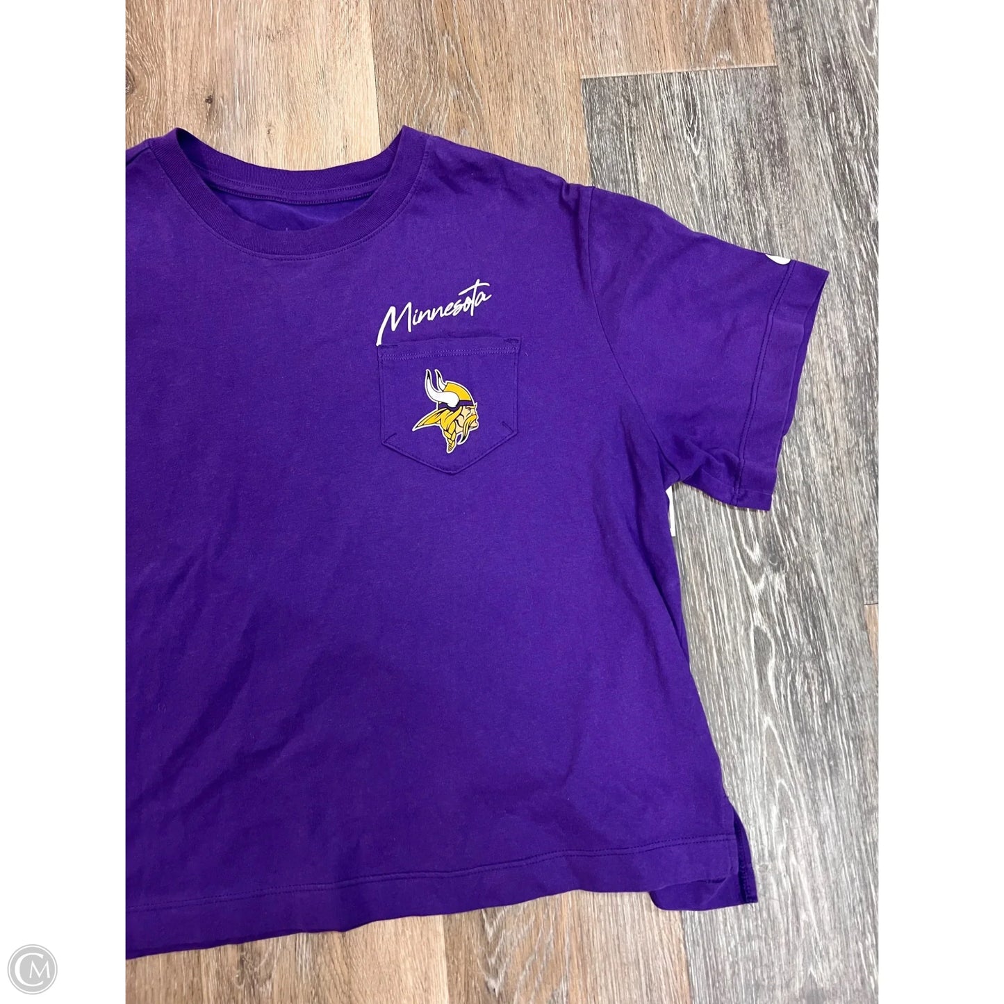 -Athletic Top Short Sleeve By Nike NFL Apparel In Purple, Size: L