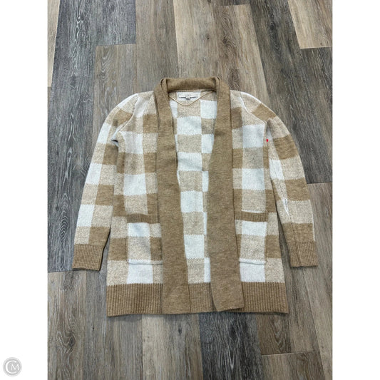 Sweater Cardigan By Loft In Tan & White, Size: Xs
