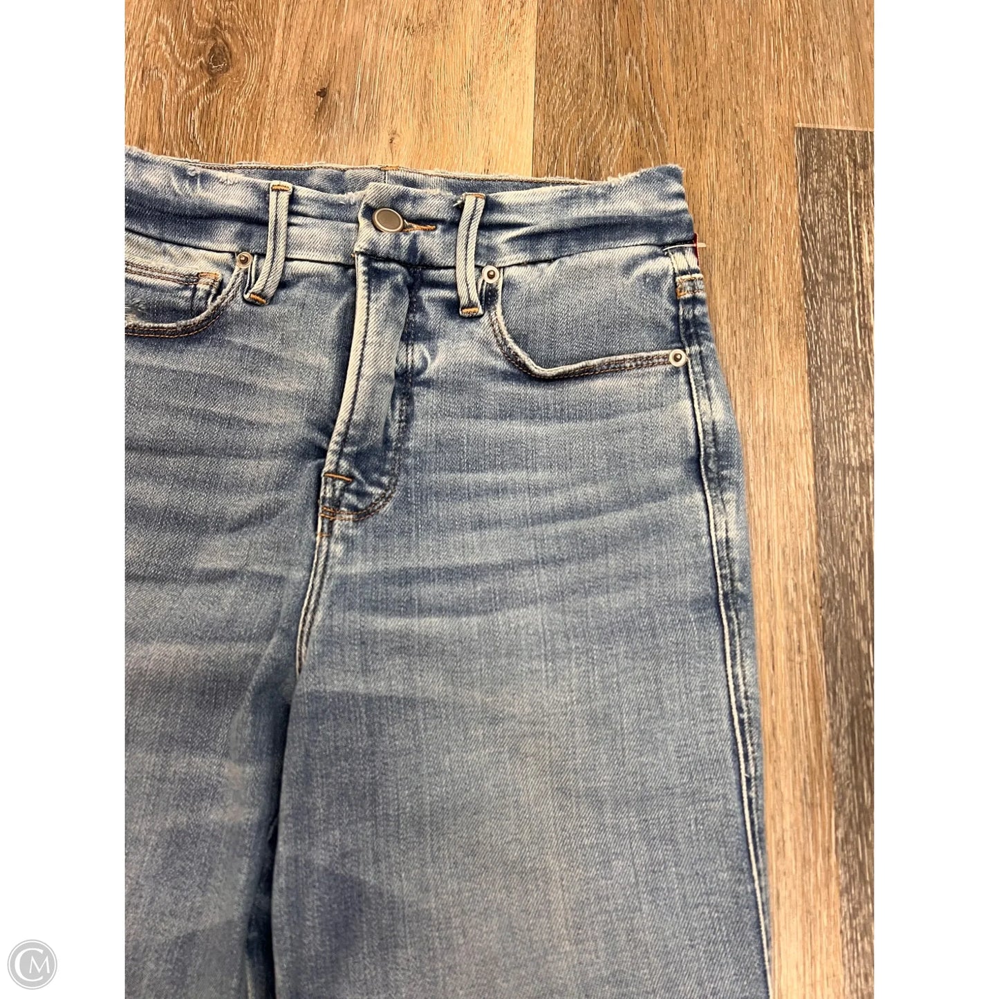 Jeans Straight By Good American In Blue Denim, Size: 2/26