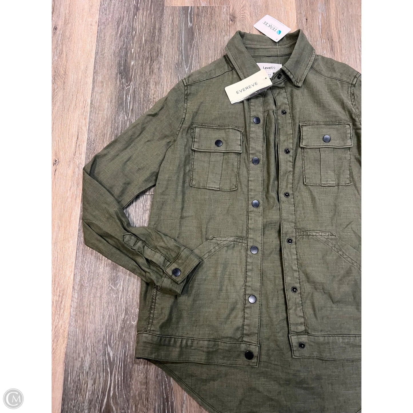 Jacket Shirt By Level 99 In Green, Size: Xs