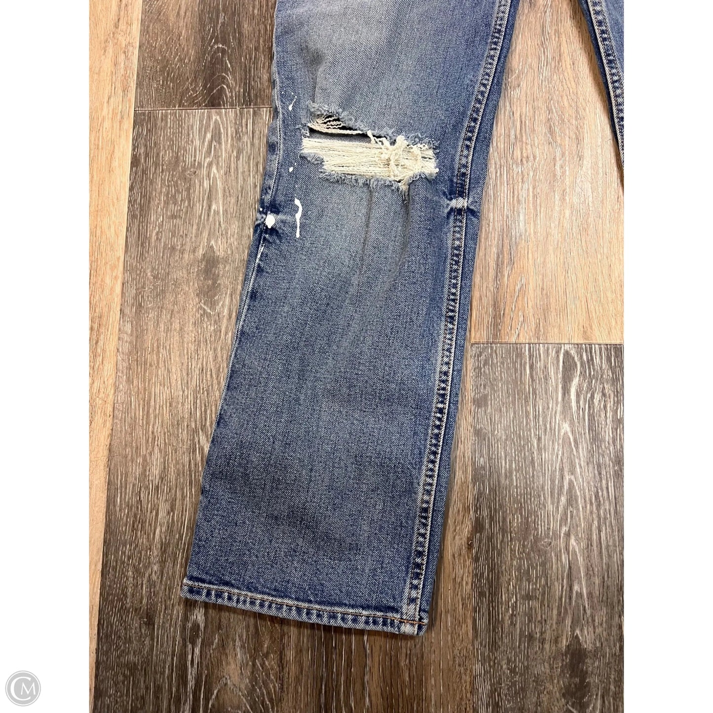 Jeans Straight By Hudson In Blue Denim, Size: 1/25