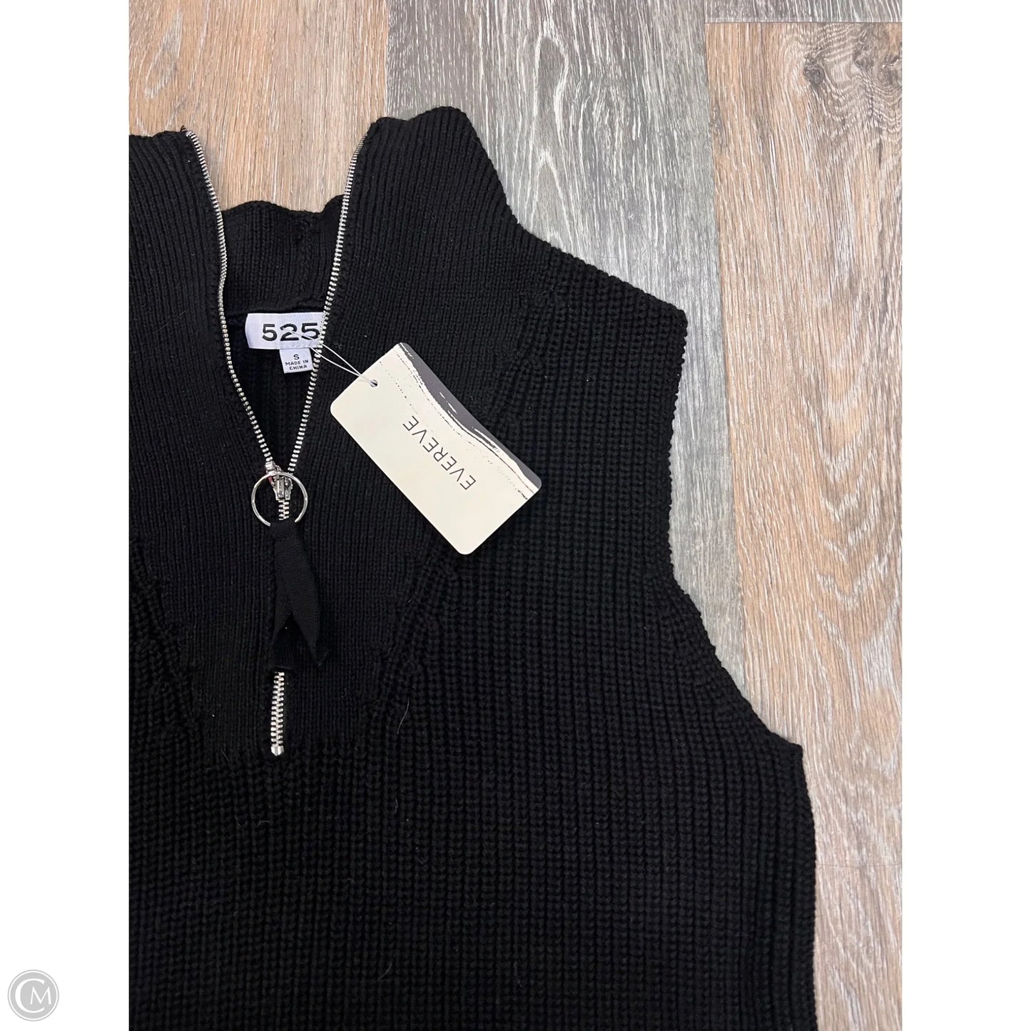 Vest Sweater By 525 In Black, Size: S