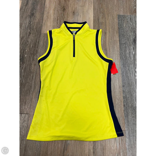 Athletic Tank Top By Callaway In Yellow, Size: S