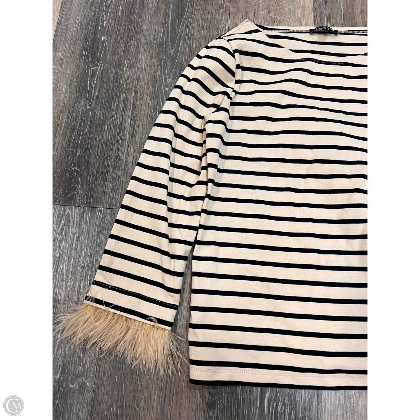 Blouse Long Sleeve By J. Crew In Striped Pattern, Size: S