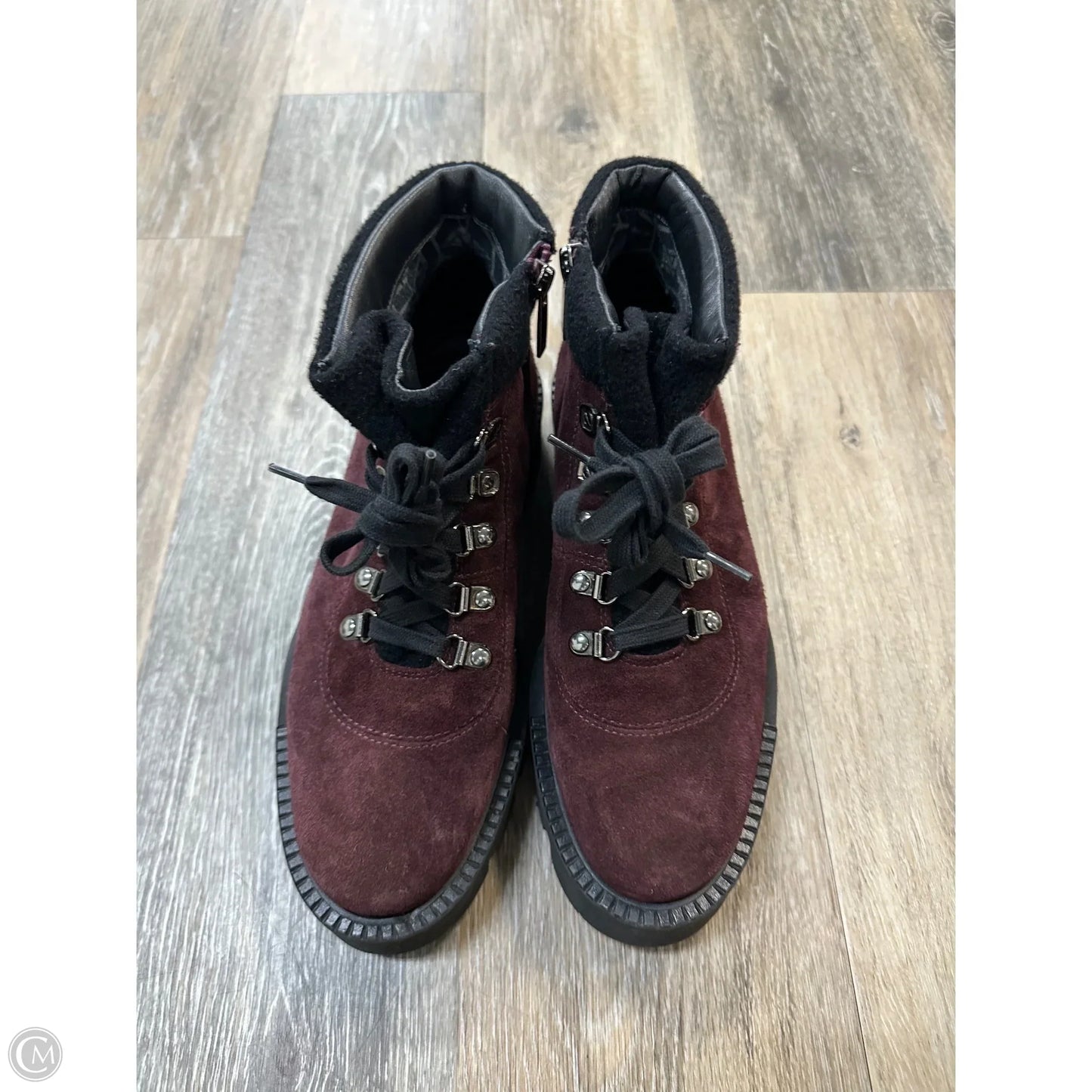 Boots Hiking By Aquatalia In Maroon, Size: 9