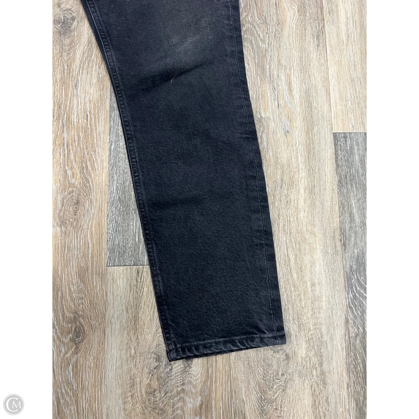 Jeans Straight By Agolde In Black Denim, Size: 6