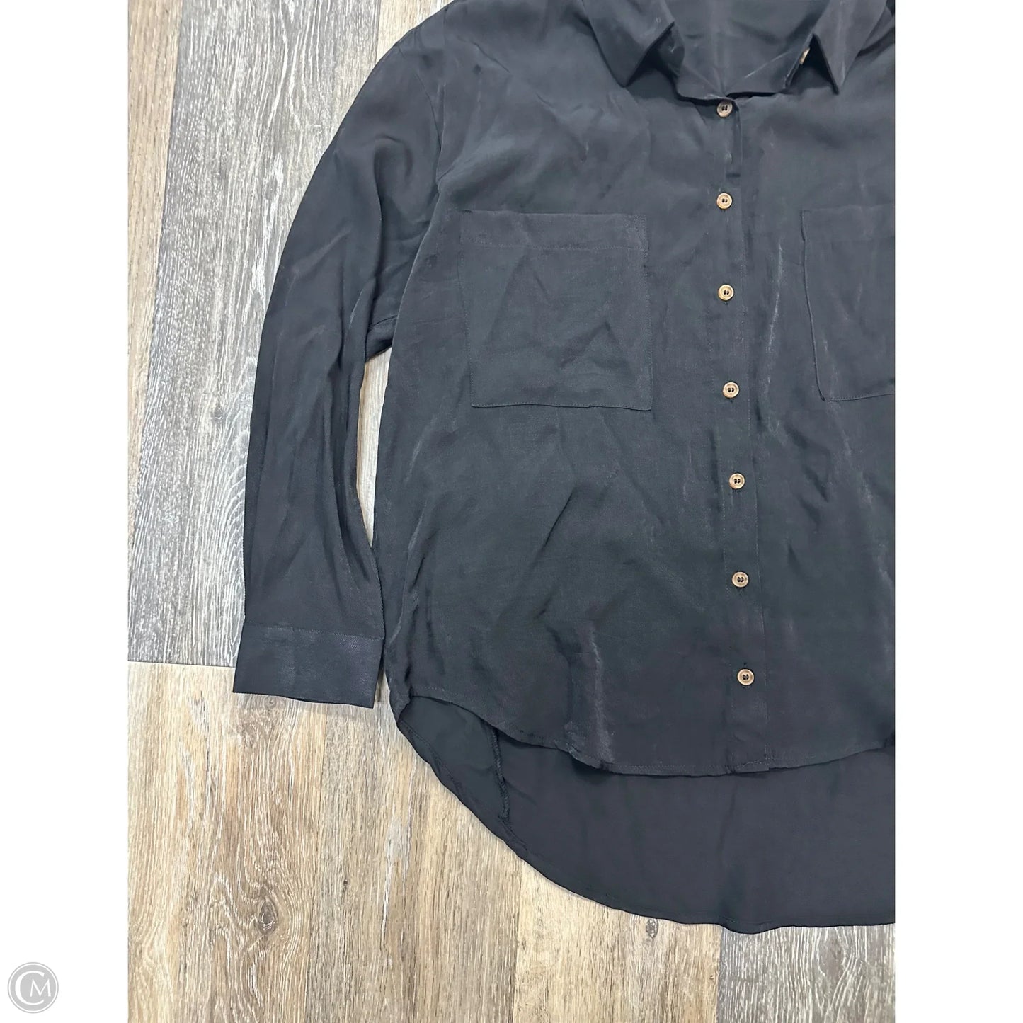 Blouse Long Sleeve By Workshop In Black, Size: S