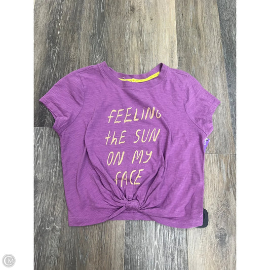 Top Short Sleeve By Anthropologie In Purple, Size: S
