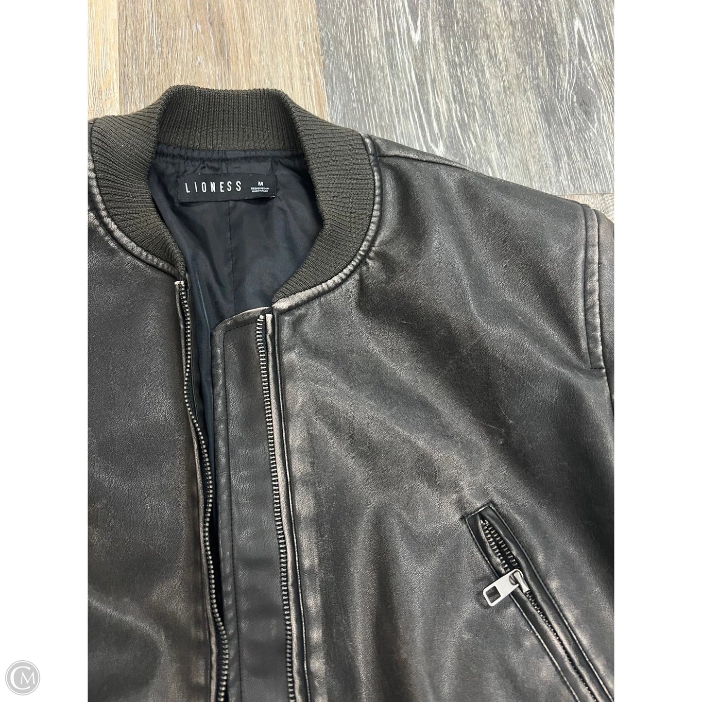 Jacket Moto By Lioness In Grey, Size: M